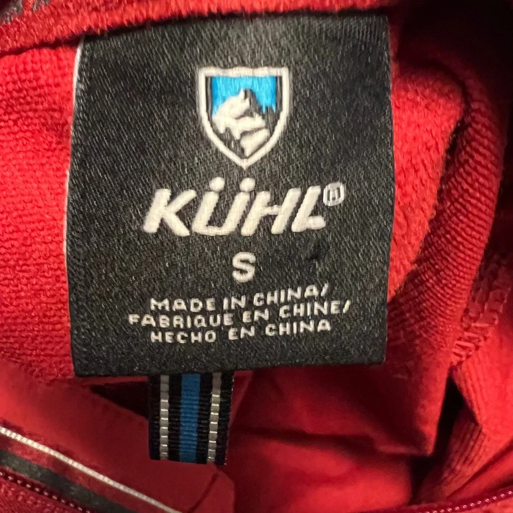 Kuhl Mens The One Hoody Red Full Zip Technical Hooded Jacket Size S